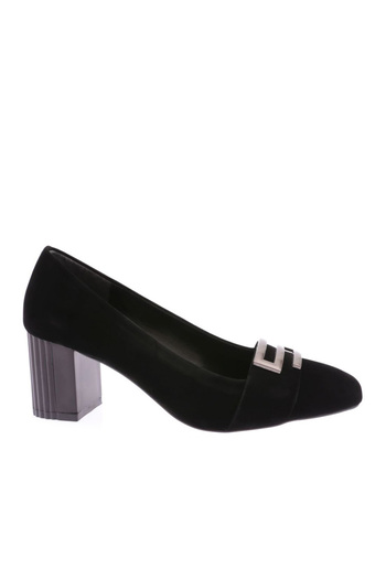 DGN 21 Women's Blunt Toe S Buckle Heeled Shoes
