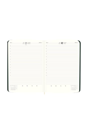 KESKİN COLOR 2025-14*20 Navy Blue Daily Thermo Leather Agenda