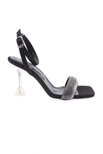 DGN 5161-1-23y Silver Stoned Women's Heeled Shoes - Ankle Strap
