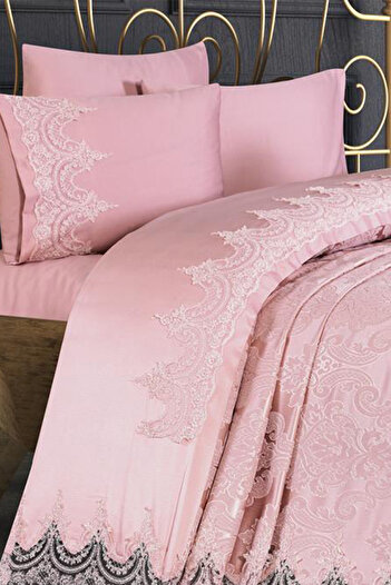 Çeyizci Sokağı Sultans Chenille Laced Διπλά Καλύμματα Κρεβατιού 6 Τεμαχίων