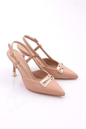 DGN Nude Women's Heeled Shoes - Back Tie 6233534