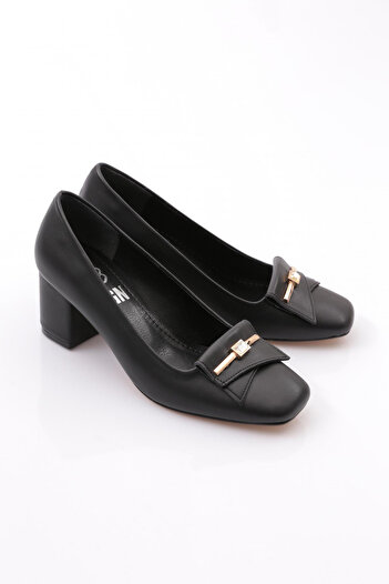 DGN Black Women's Heeled Shoes - 7962621