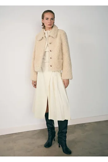 MANGO Woman Lyocell Tie Detailed Skirt