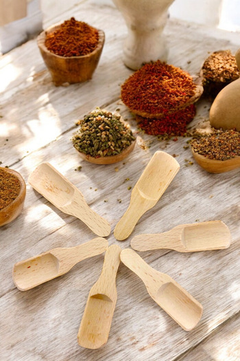 küche haus Decorative Spice Spoon - Bamboo Scale, Wooden Handmade