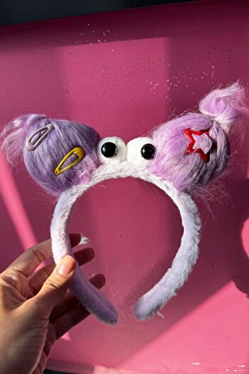 TAKIŞTIR Purple Color Plush Crown with Beast Figure