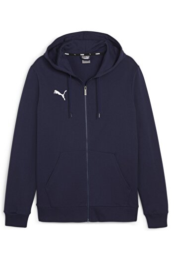Puma Teamgoal Casuals Hooded Jacket Men's Football Jacket65859506 Navy Blue