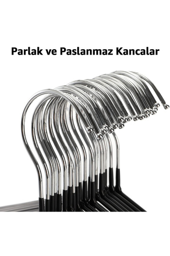 ROBEVE 12 Pieces Metal Silicone Coated Clothes Hangers
