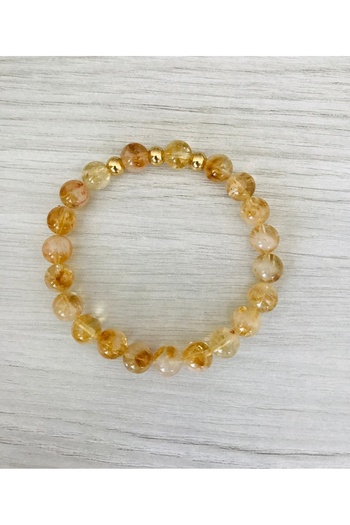 MK tasarım Real Citrine Stone Bracelet - Colors Are Own - Not Paint - Mkt49006