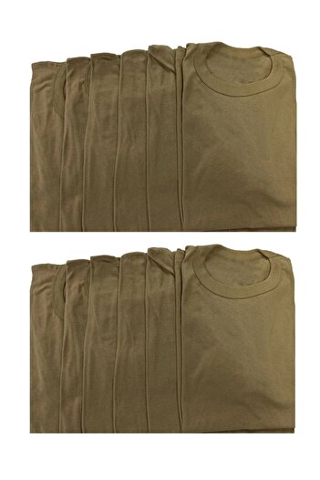 MrcTrend 12-pack Military Undershirt Undershirt Half Sleeve Military Underwear