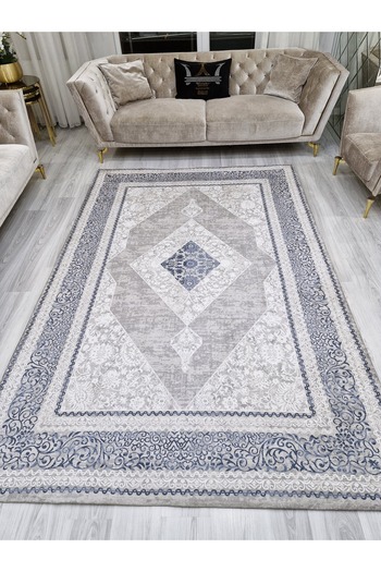ALLGELSİN 6m2 metri Husa de covor patrata lavabila - 200x300cm, fund elastic, dungi moderne