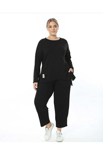 özle fashion Дамски модерен бродиран костюм с големи размери
