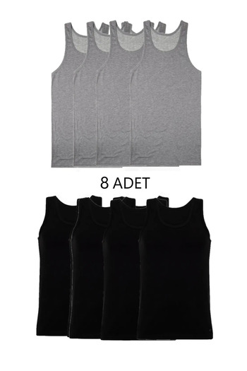 MODA YILDIZ 8-Piece Mixed Color Men's Athlete Set Grey-Black