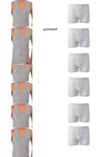 Modaley Giyim Economic Package 12 Pieces Men's Laundry Set 6 Athlete 6 Boxers