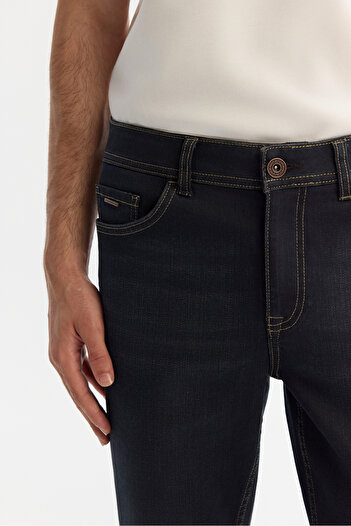 Avva Erkek Antrasit Eskitme Yıkamalı Esnek Berlin Slim Fit Jean Pantolon A42Y3531