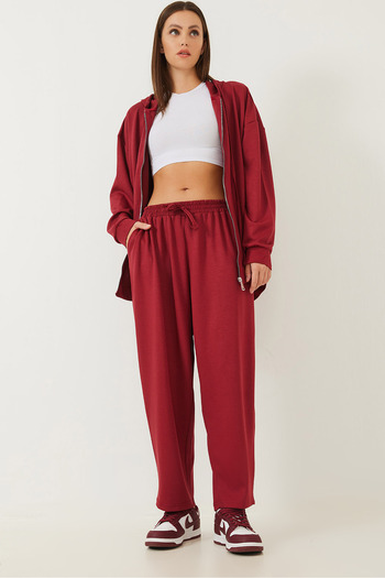 Bianco Lucci Women's Zippered Modal Top and Bottom Set 60251898