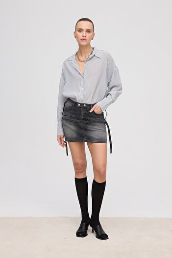 VATKALI Denim Mini Skirt - Designer