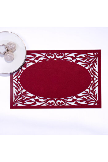 Bimotif Claret Red Felt American Service, Branch - 29x45 Cm 1 Piece