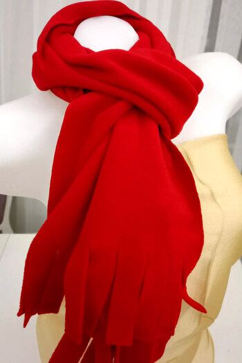nisaNCa Plain Fleece Scarf - Polar Camisole