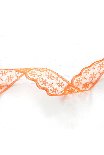 Bimotif Lace ribbon 2 cm in orange, 5 meters