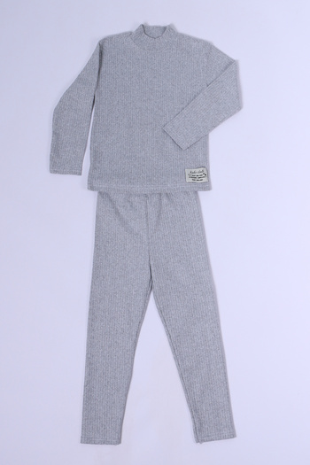 HÇM Solid Color Bottom-Top Suit for Girl - Throat Detail D18