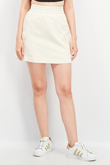 Adidas Originals Women Sportswear Fit Brand Logo Training Skirts, Beige
