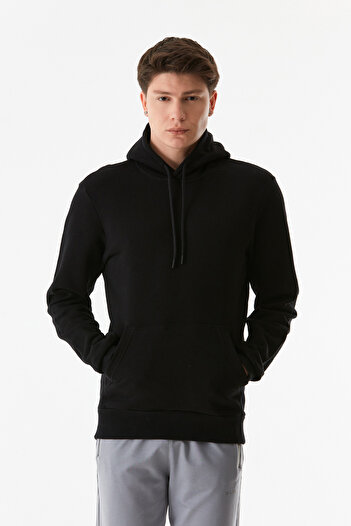 Fulla Moda Basic Kangaroo Pocket Hooded Sweatshirt