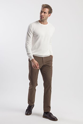 Jakamen Brown Comfort Fit Cotton Side Pocket Trousers