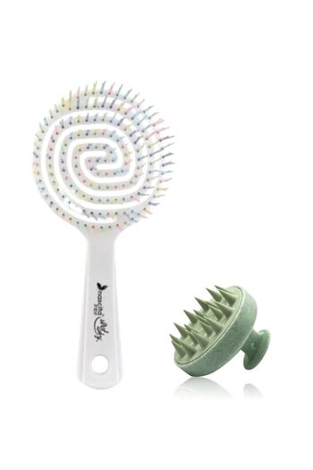 nascita Pro White Oval Hair Brush - Shower Massage Comb, Gift Product -05