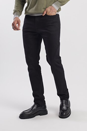 Jakamen Black Slim Fit Cotton Side Pocket Jean Jeans