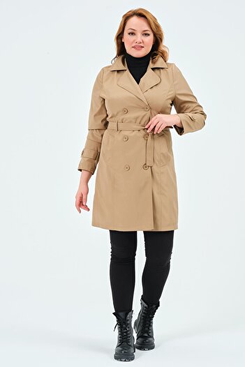 GLR&GYM Camellia Women's Large Size Hijab Seasonal Summer Lined Trench Coat