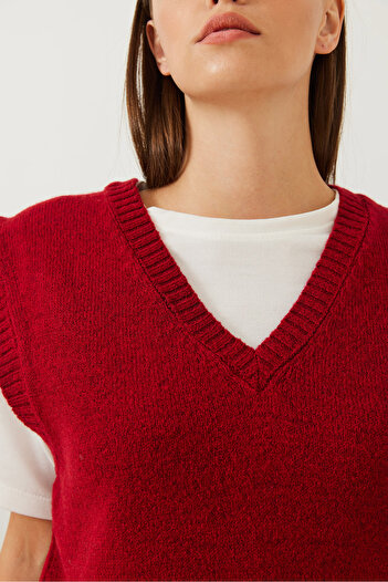 Bianco Lucci Women's V-Neck Knitwear Sweater 20246252