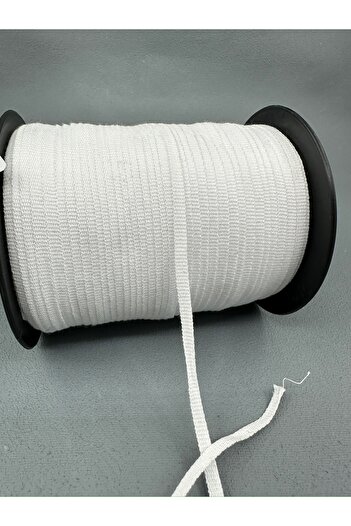 paşateks since 1995 şekil 5 mm Cotton Herringbone Ribbon-5 Meters-White