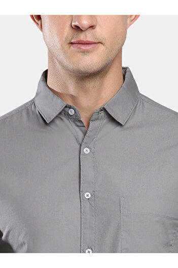 Dennis Lingo By Styli Chest Pocket Slim Fit Shirt with Long Sleeves