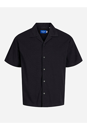 Jack & Jones Washed Resort Shirt with Button Placket
