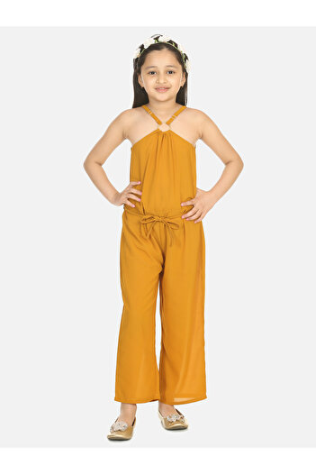 LilPicks By Styli O-Ring Detail Halter Neck Jumpsuit