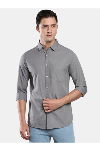 Dennis Lingo By Styli Chest Pocket Slim Fit Shirt with Long Sleeves