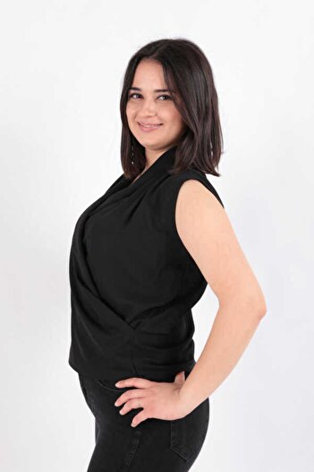 AYHAN Short Sleeve Chiffon Blouse