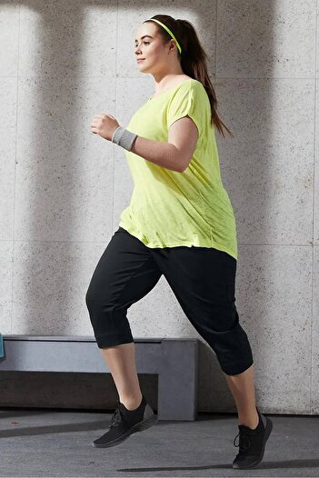 Tchibo Women Sportswear Fit Plain Training Top, Yellow