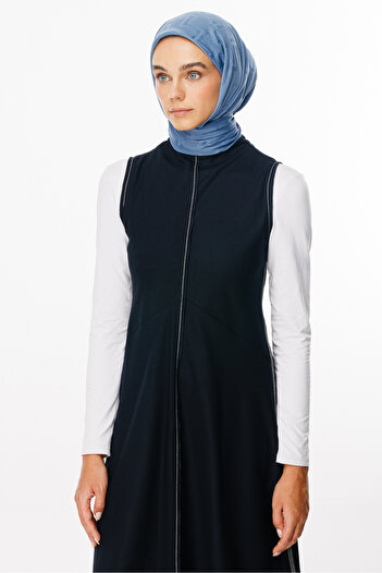 Mooncorn Sky Blue Viora Pattern Silky Jacquard Scarf
