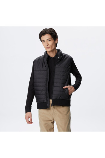 Lacoste Erkek Dik Yaka Kapitone Siyah Yelek