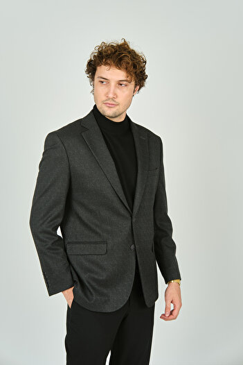 GİO Ανδρικό μάλλινο μπουφάν Gio 1860 Smoked - Classic Fit, Regular Fit