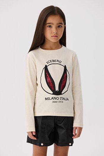Iceberg Bg Store Girl's Beige T-shirt