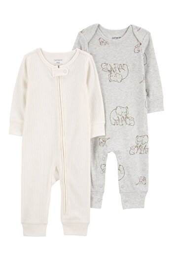 Carter's 2 Pack Baby Long Sleeve Romper Set