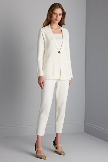 JOIN US Tek Düğmeli Triko Blazer Ceket