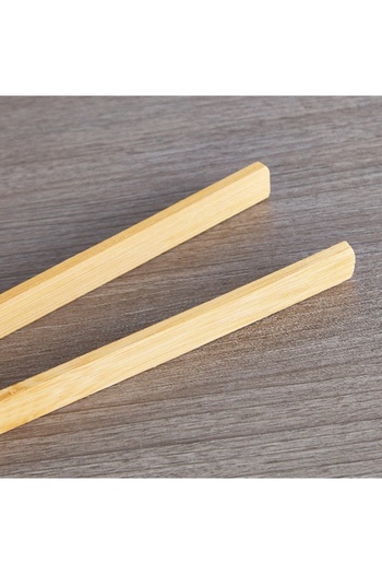 Home Box Bamboo Food Tongs