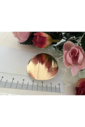 tones official Büyük Daire  Sade Elegant Yuvarlak Gold Küpe