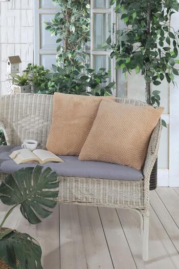 LADYNİL Beige Softy Wellsoft Throw Pillow Cover - 45X45, 2 Pieces