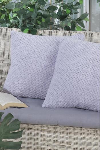 LADYNİL Gray Softy Wellsoft Throw Pillow Cover - 45X45, 2 Pieces