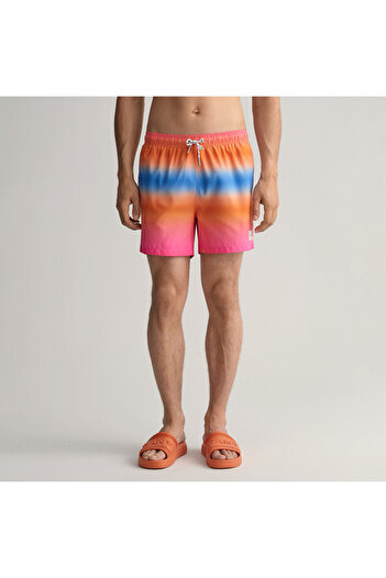 Gant Erkek Pembe Classic Fit Desenli Mayo Şort