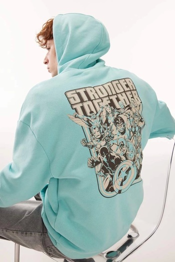 DeFacto A7877 Φούτερ με κουκούλα Marvel Comics Oversize